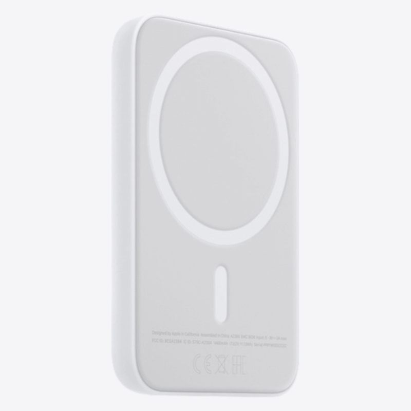 Batterie Externe Magnétique blanche, compacte et puissante, fixée magnétiquement pour iPhone 12 à 16.