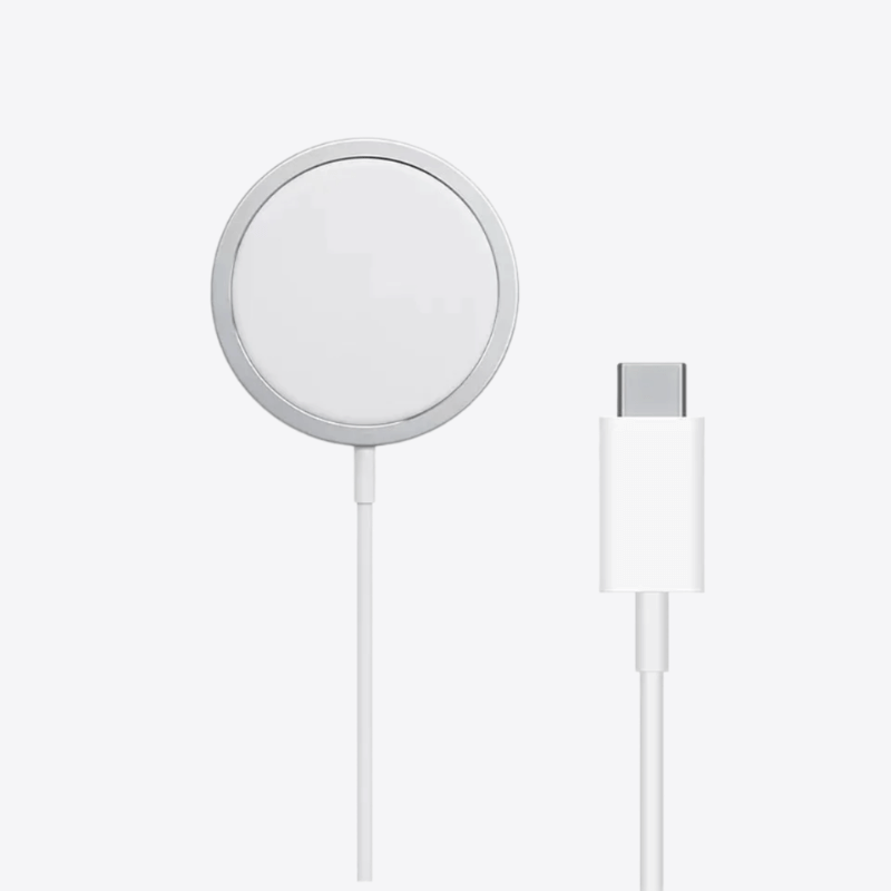 Chargeur Sans Fil pour iPhone 8 et modèles ultérieurs avec AirPods Pro et boîtier MagSafe.